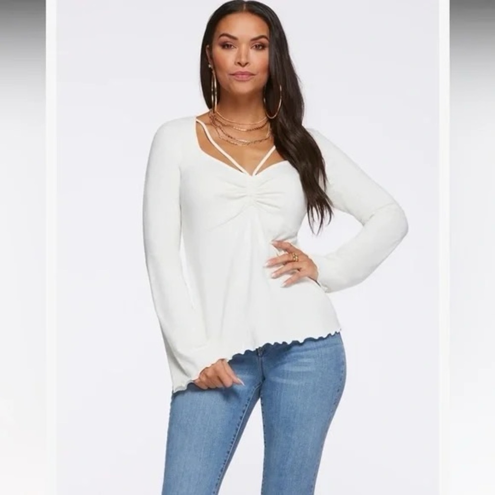 Jessica Simpson XL Rori Top in Gardenia